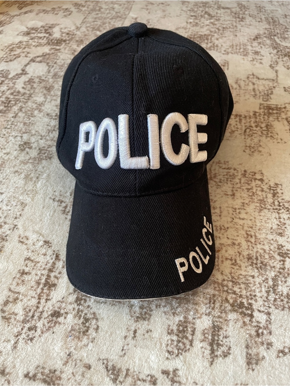Black 'POLICE' Embroidered Baseball Cap